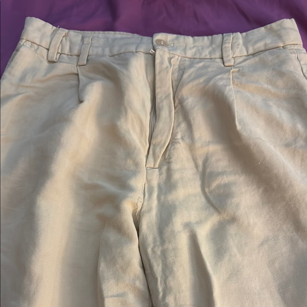 Small (USA 30) Cream Zara Pants
